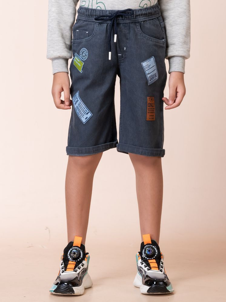     			Aflash - Grey Cotton Boys Bermudas ( Pack of 1 )