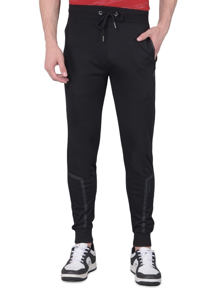     			Force NXT Black Cotton Men's Joggers ( Pack of 1 )