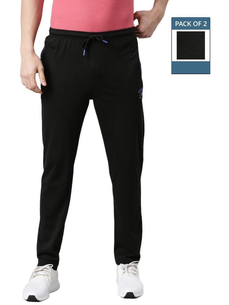     			Force NXT Charcoal Cotton Men's Trackpants ( Pack of 2 )