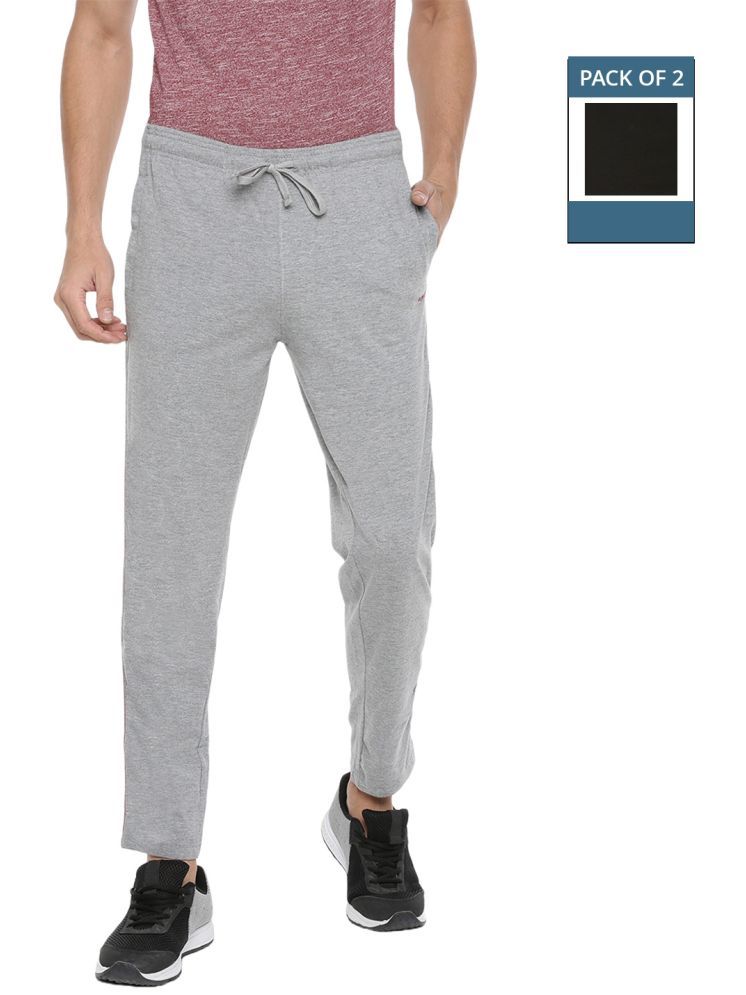     			Force NXT Grey Cotton Men's Trackpants ( Pack of 2 )