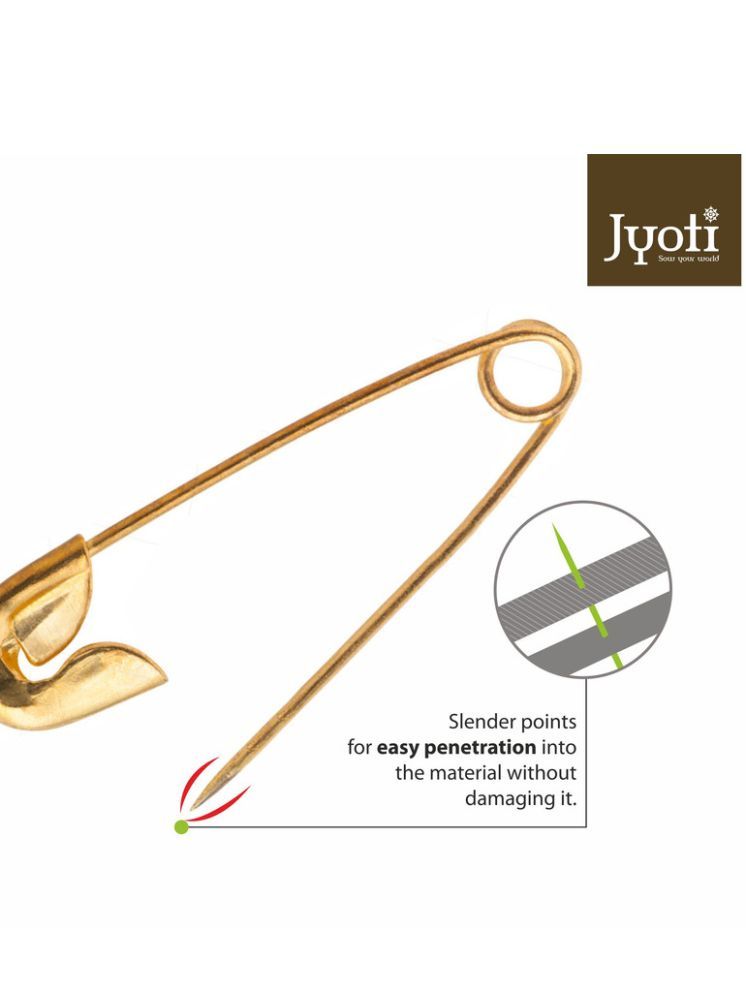     			Jyoti 33101 Safety Pins - Prime, Strong Nickel Plated Steel, Rust Resistant, Heavy Duty Variety Pack, Perfect for Clothes, Crafts, Sewing, (100 Assorted Pins in a Pouch) Sizes 0, 1 & 2 - Pack of 3