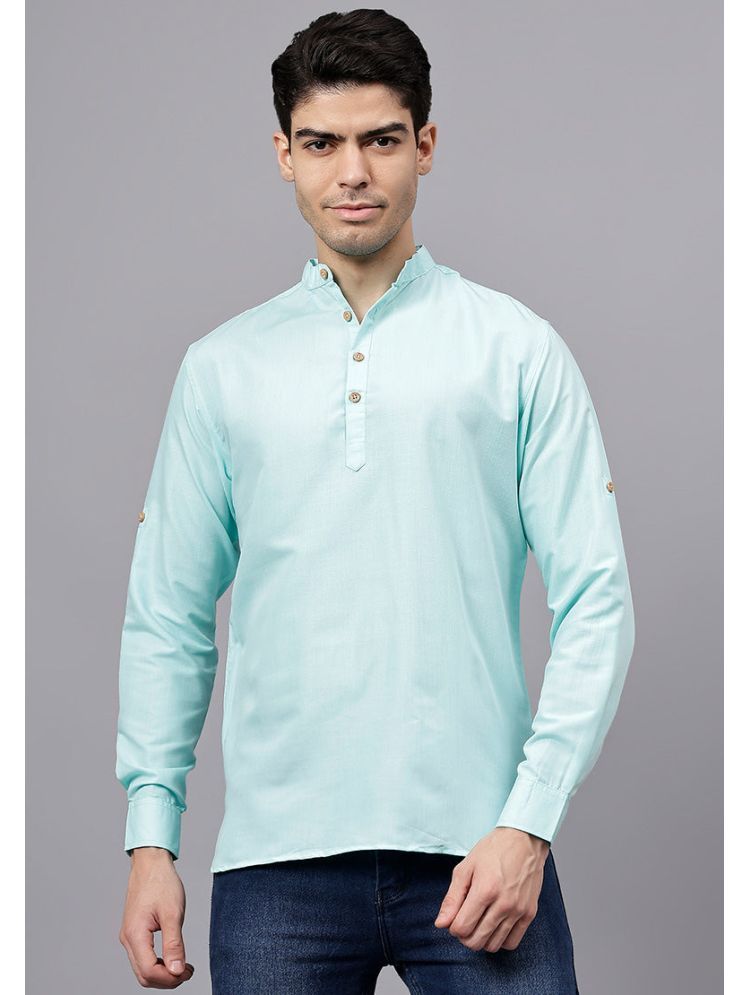     			Vida Loca Light Blue Cotton Blend Men's Regular Kurta ( Pack of 1 )