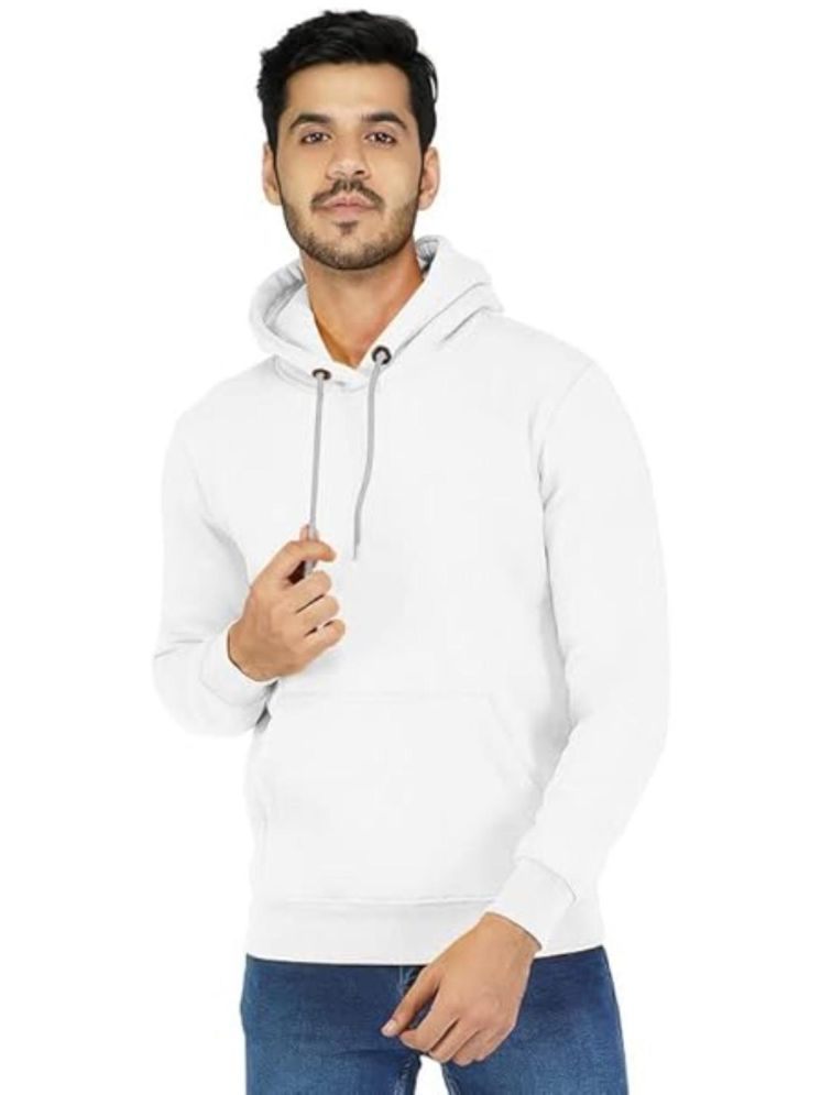     			ATIGIANO APPAREL Fleece Hooded Men's Sweatshirt - White ( Pack of 1 )