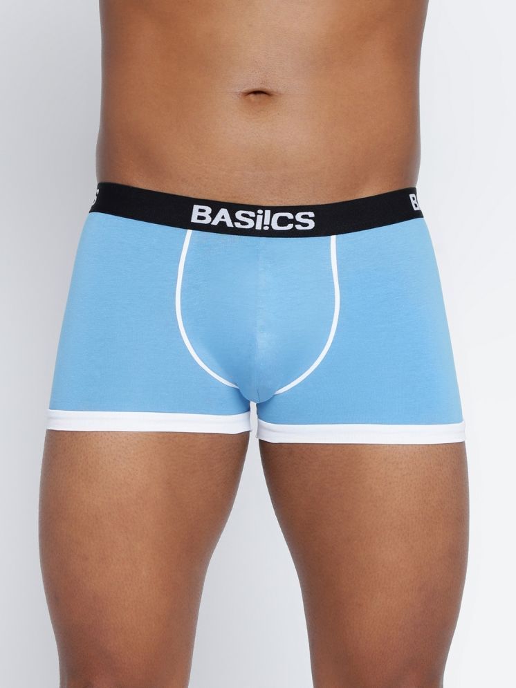     			BASIICS By La Intimo Cotton Blend Men's Trunks ( Blue )