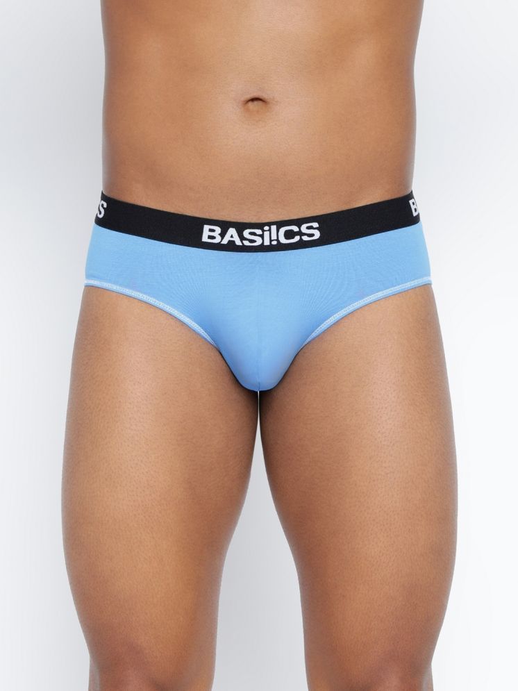     			BASIICS By La Intimo Pack of 1 Cotton Blend Men's Briefs ( Blue )