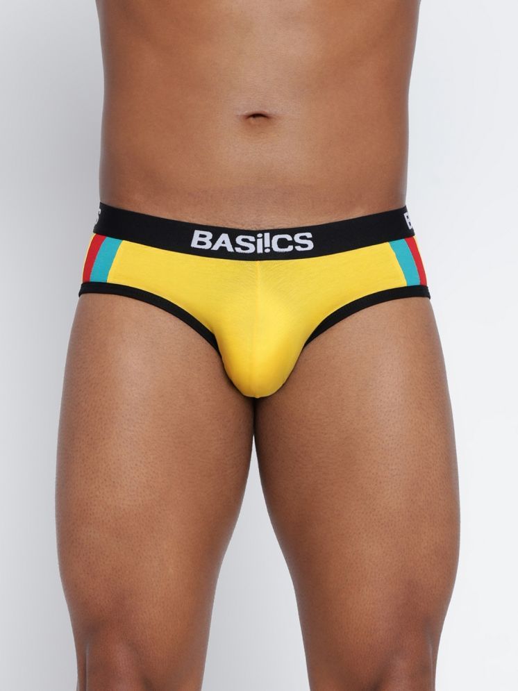     			BASIICS By La Intimo Pack of 1 Cotton Blend Men's Briefs ( Yellow )