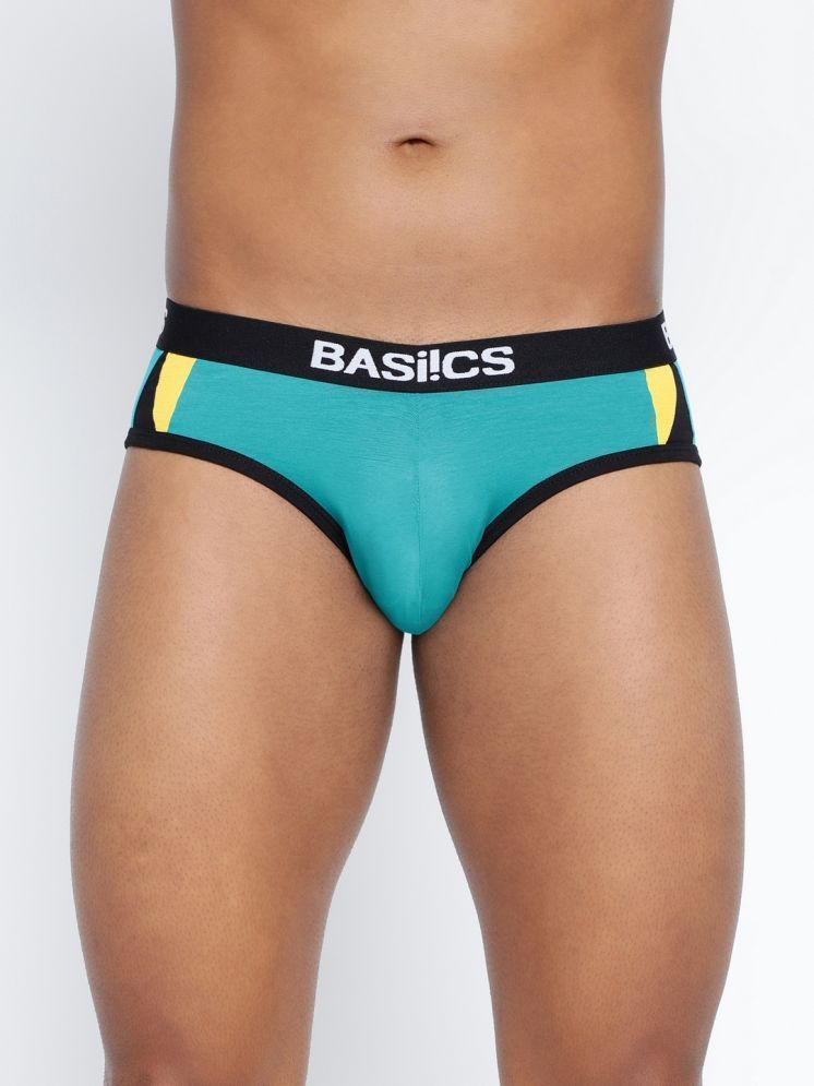     			BASIICS By La Intimo Cotton Blend Men's Briefs ( Teal )