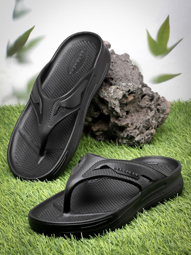     			Bersache - Black Men's Sandals