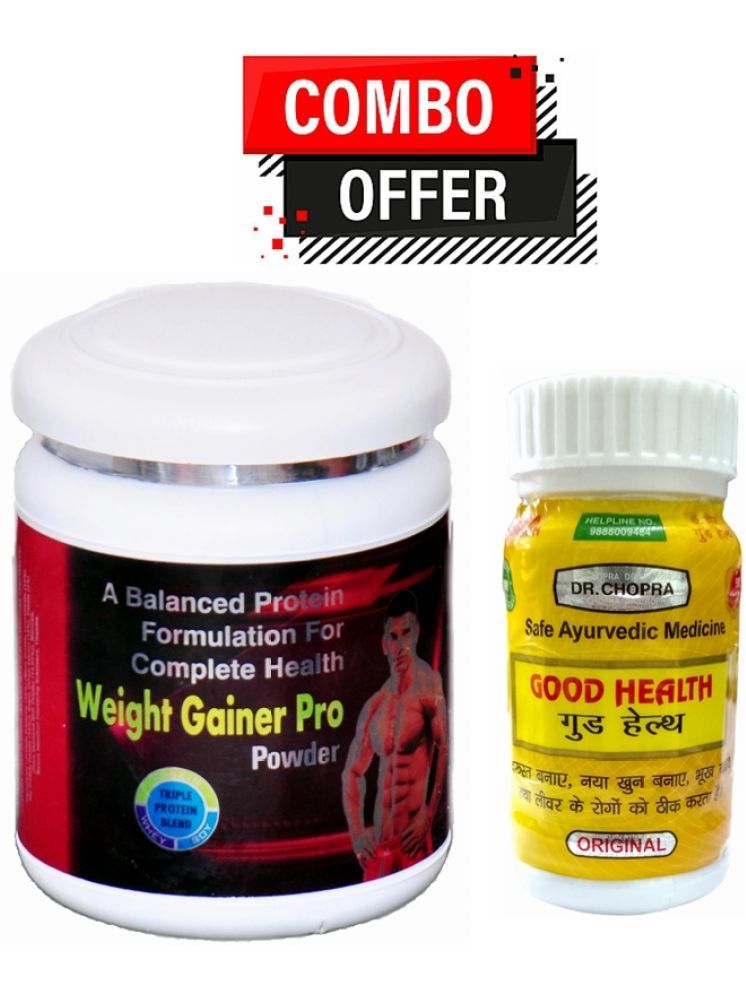     			Dr. Chopra Good Health Capsule 50 no.s & Weight Gainer Pro Powder 300 gm Chocolate Single Pack