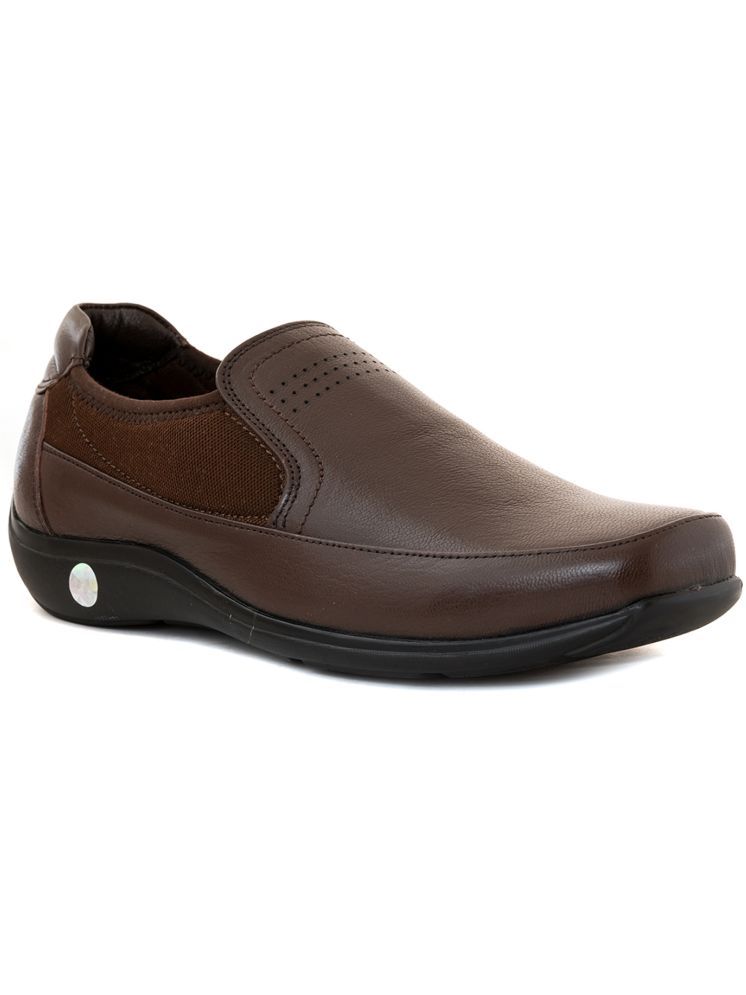     			KHADIM Brown Men's Slip On Formal Shoes