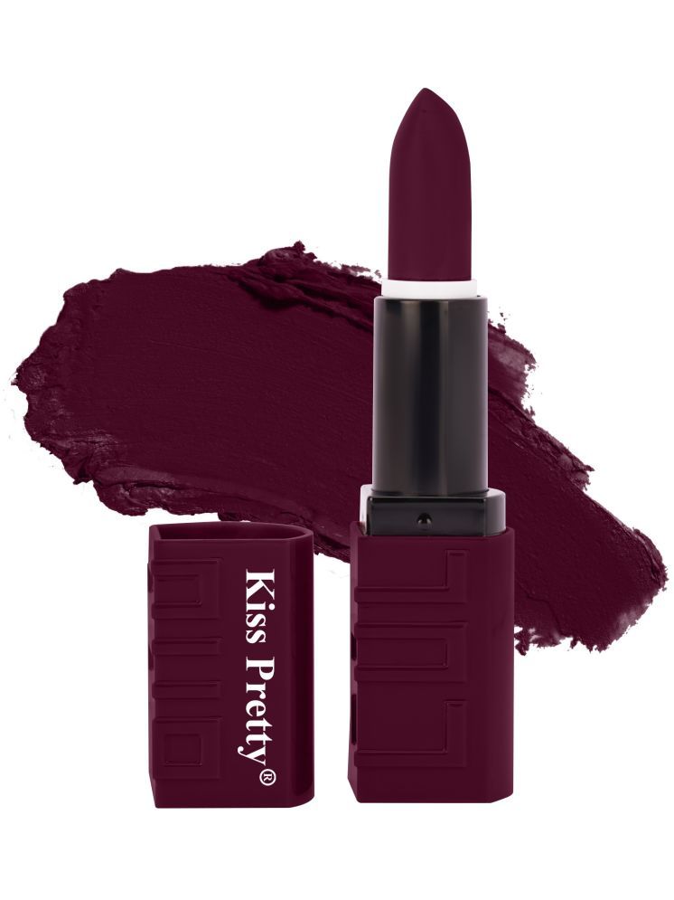     			Kiss Pretty Long Lasting Non Transfer Matte Lipstick (Vampire, 3.5g)