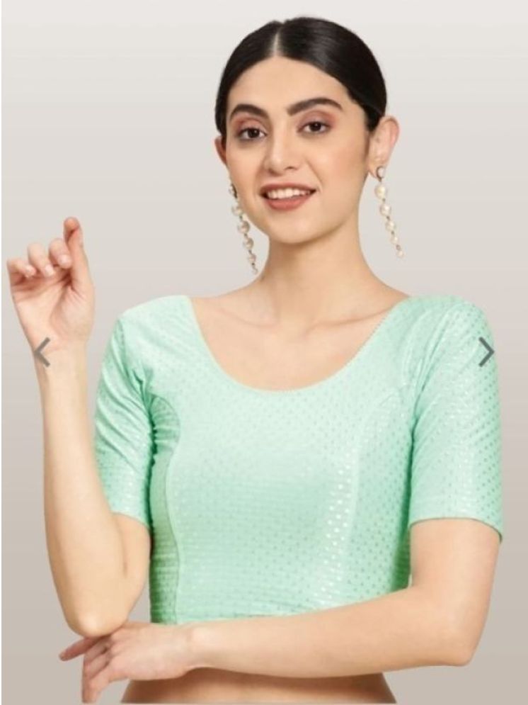     			THE PRIVATE LABLE Sea Green Readymade without Pad Lycra Women's Blouse ( Pack of 1 )