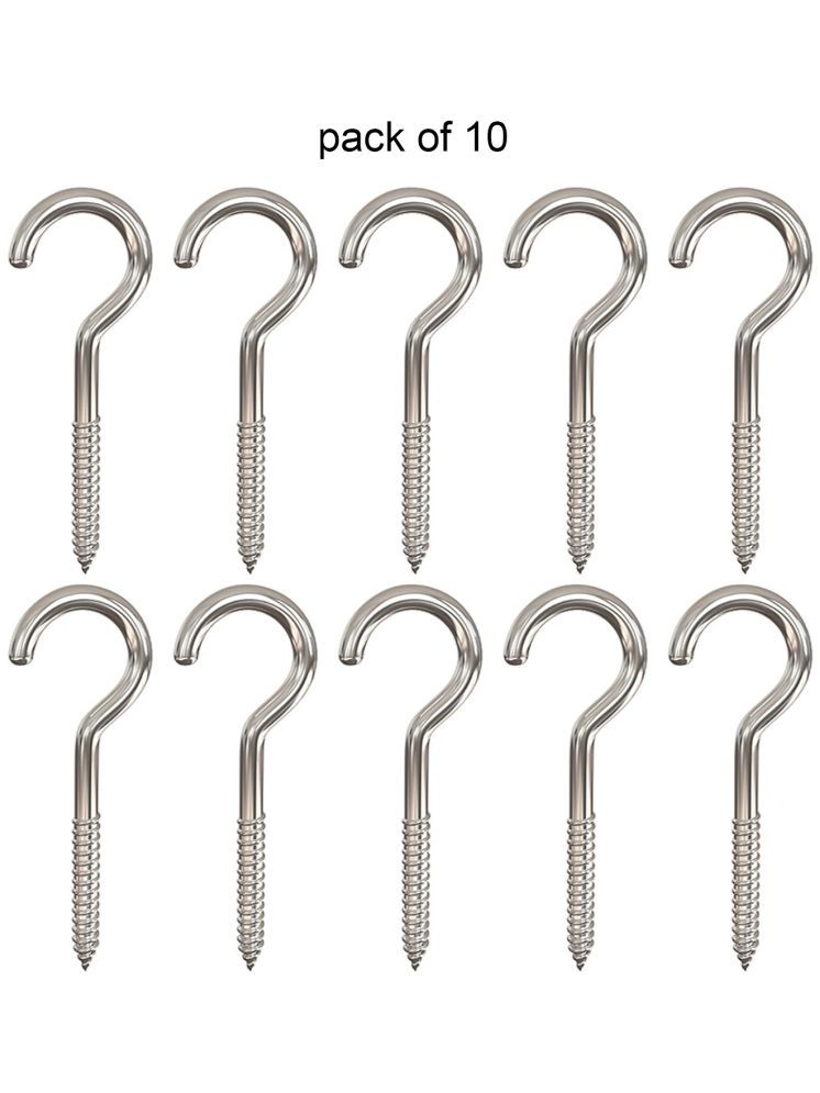     			72mm 12no Metal Cup Ceiling Hooks for Curtain, Arts & Jewelry Set of 10 Stainless Steel Hooks