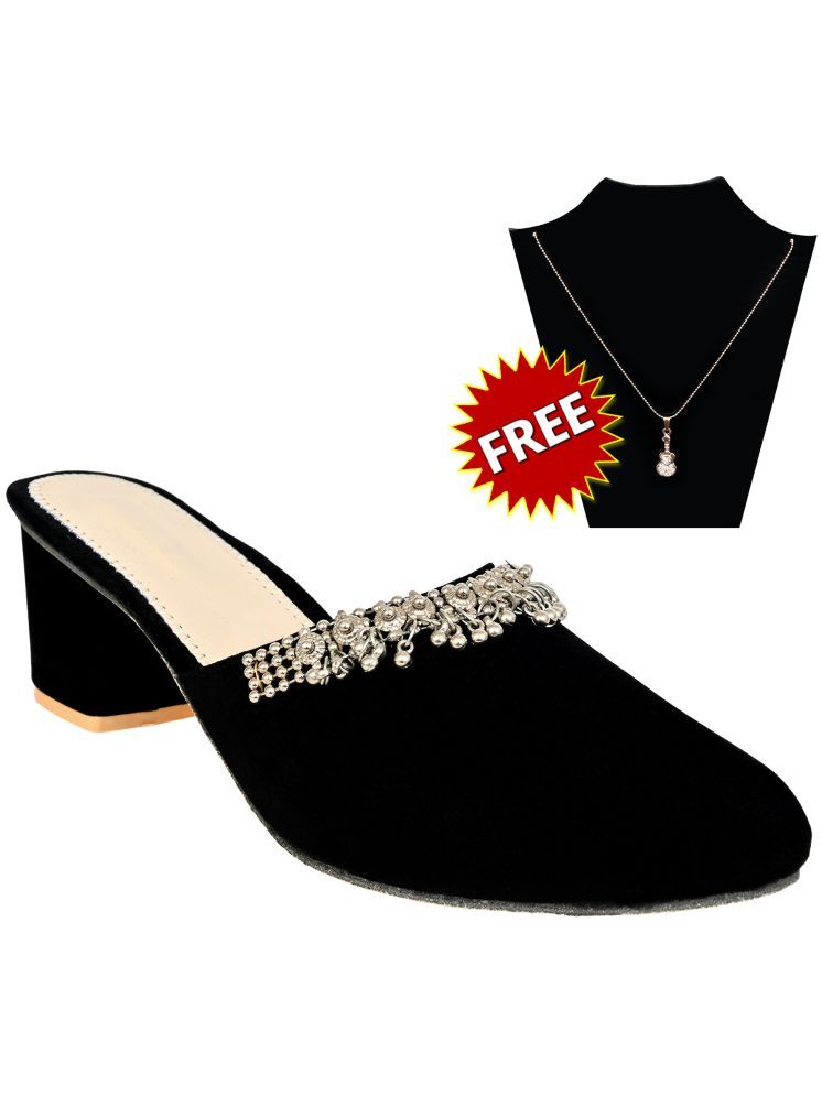     			Altek Black Women's Ethnic Ballerinas