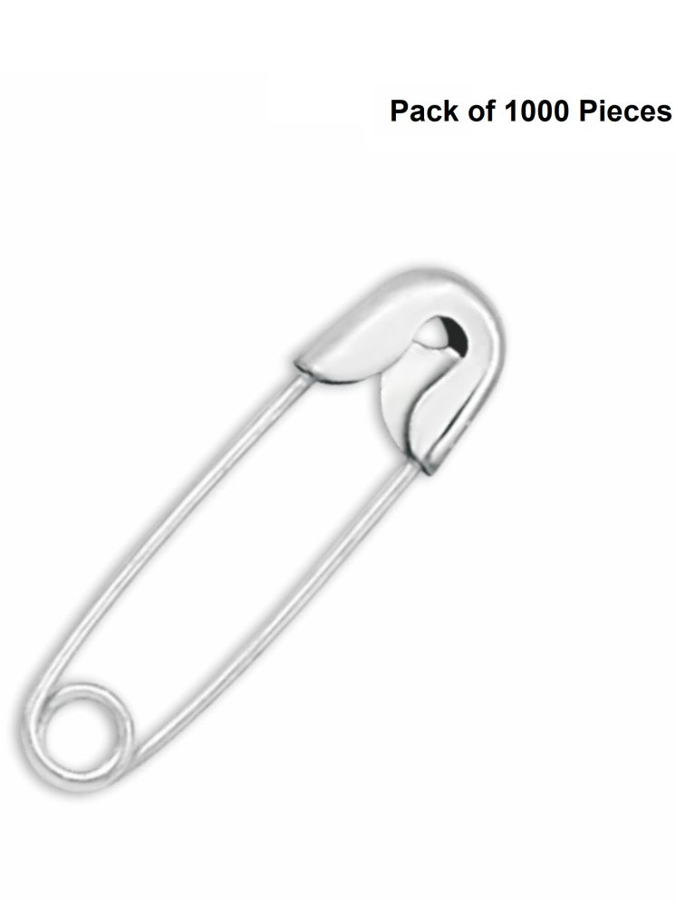     			Jyoti 33102 Safety Pins - Prime, Strong Nickel Plated Steel, Rust Resistant, Heavy Duty Variety Pack, Perfect for Clothes, Crafts, Sewing, Pinning (1000 Pins of Size 000 / 19mm in a Box)