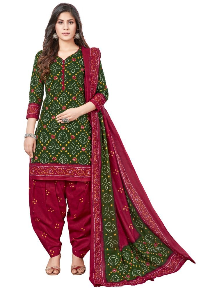     			KIRMESH FASHION Cotton Printed Kurti With Patiala Women's Stitched Salwar Suit - Red ( Pack of 1 )