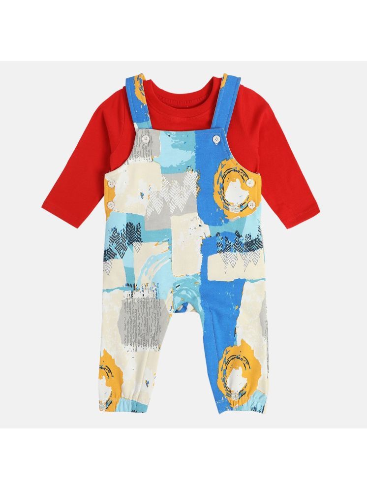     			MINI KLUB Pack of 2 Baby Boys Cotton Dungaree Sets ( Multi )