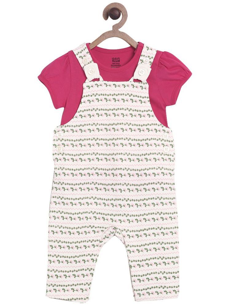     			MINI KLUB Multi Cotton Baby Girl Dungaree Sets ( Pack of 2 )