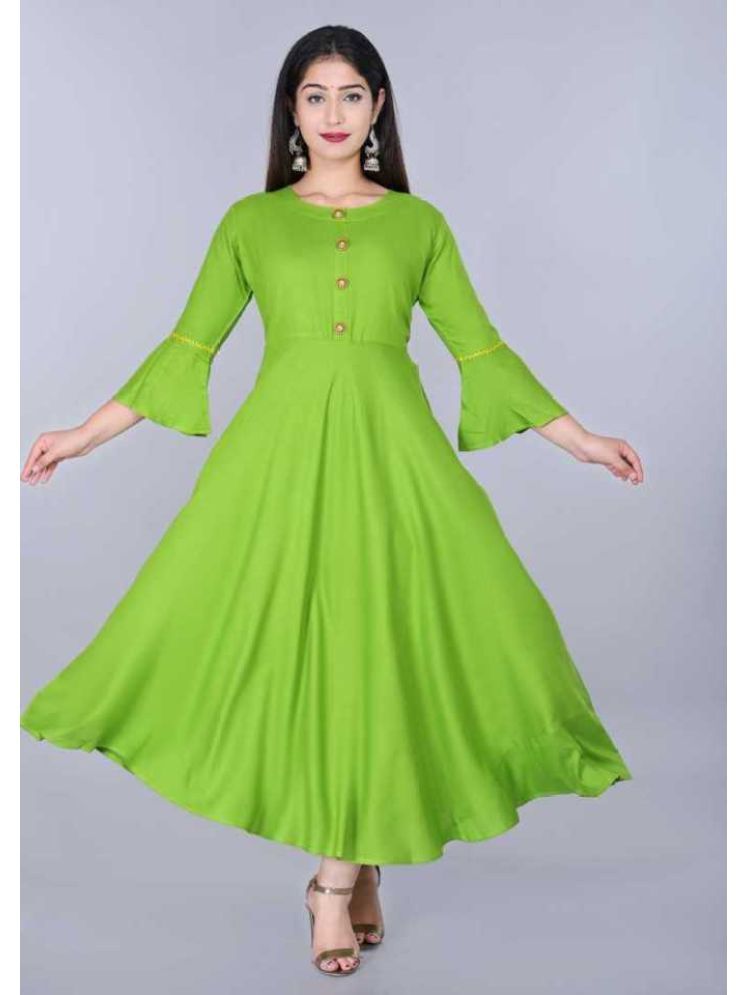     			NUPITAL Viscose Blend Solid Anarkali Women's Kurti - Mint Green ( Pack of 1 )