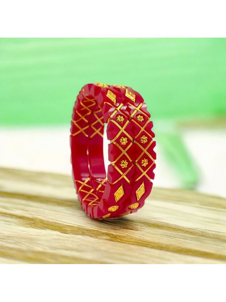     			SUNISKA Red Bangle Set ( Pack of 2 )