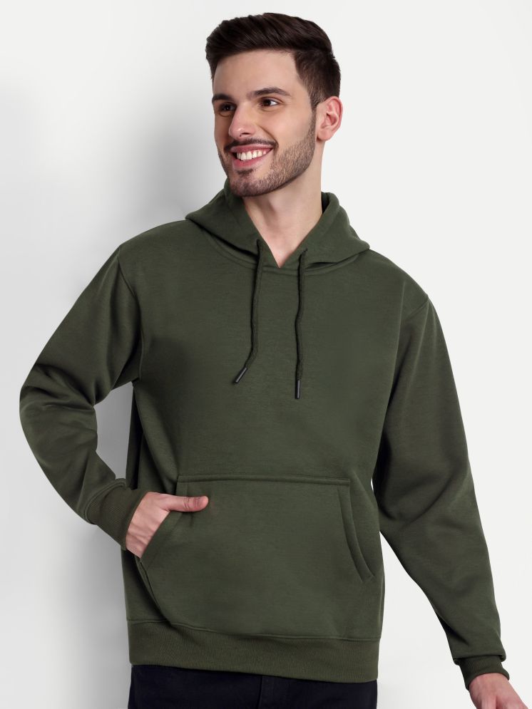     			Zeffit Fleece Hooded Men's Sweatshirt - Olive ( Pack of 1 )