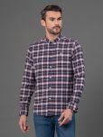 Red Tape Cotton Blend Regular Fit Checks Full Sleeves Men's Casual Shirt - Navy ( Pack of 1 )