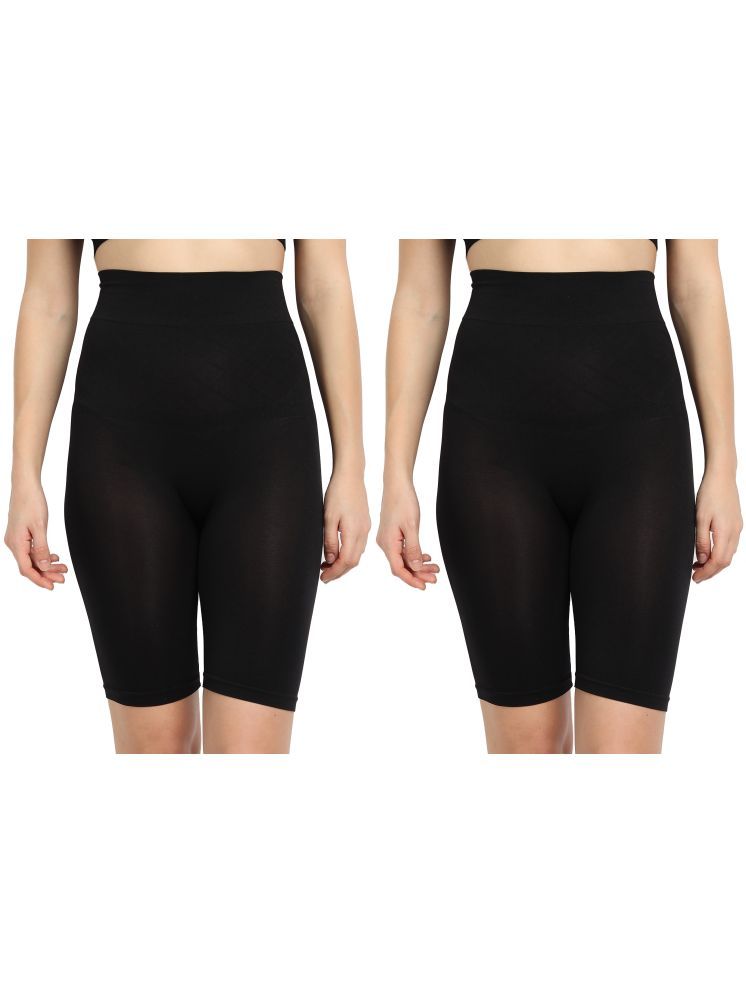     			3Mads Pack of 2 Cotton Women's Thigh Compressor ( Black )