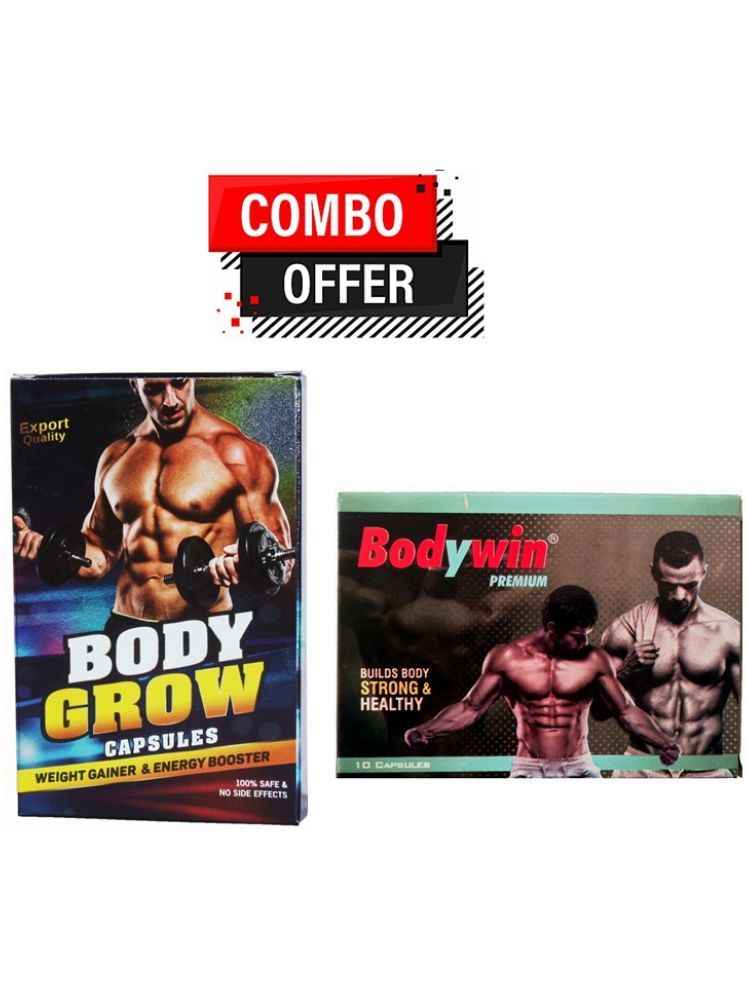     			Dr. Chopra Body Grow Weight Gain Capsule 20no.s & WinTrust BodyWin Capsule 20 10 no.s Unflavoured Pack of 4