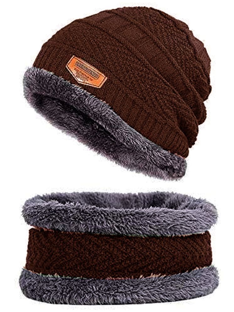     			Infispace Brown Woollen Women's Cap ( Pack of 1 )