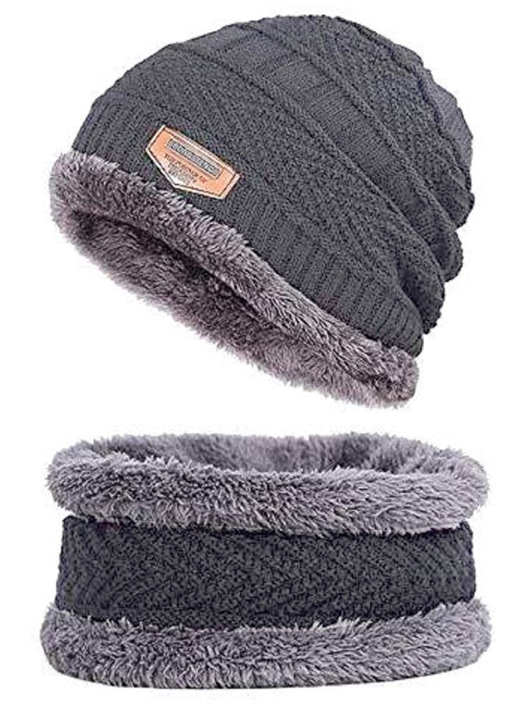     			Infispace Dark Grey Woollen Women's Cap ( Pack of 1 )