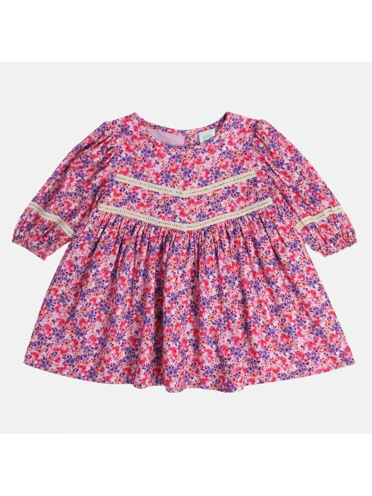     			MINI KLUB Pack of 1 Baby Girls Cotton Frock ( Purple )