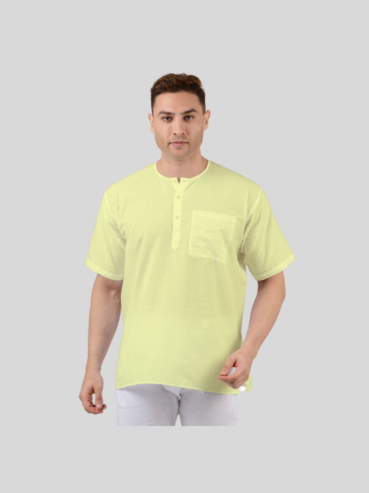     			Maharaja Yellow Cotton Men's Regular Kurta ( Pack of 1 )