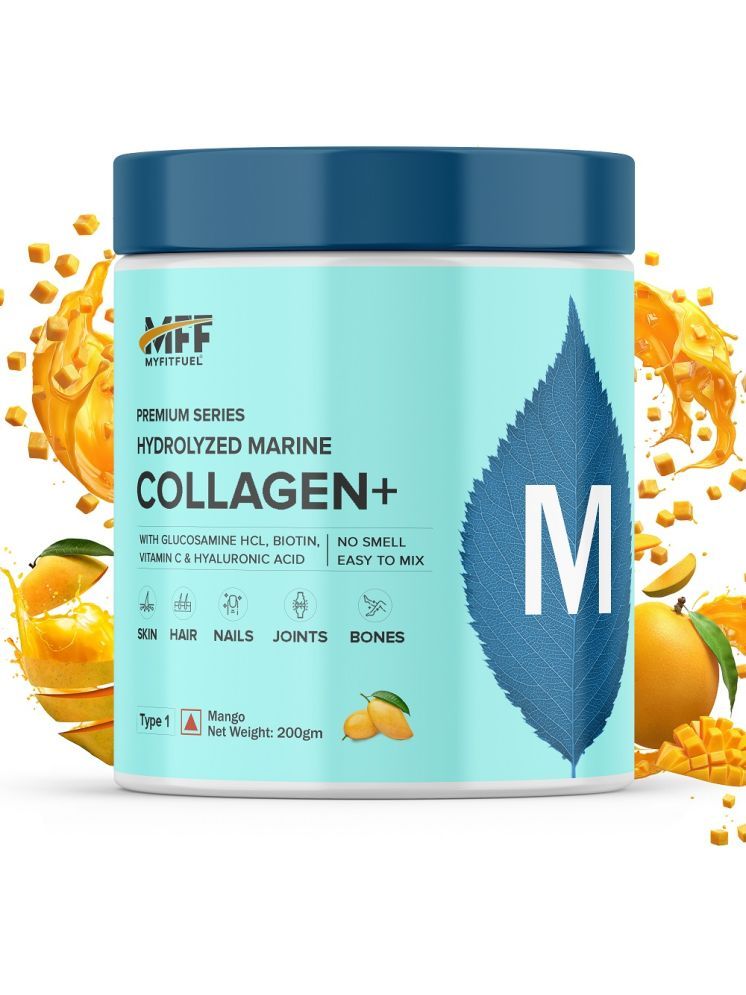     			MyFitFuel Hydrolyzed Marine Collagen with Hyaluronic Acid, Biotin, Zinc & Vitamin C. 200g, Mango