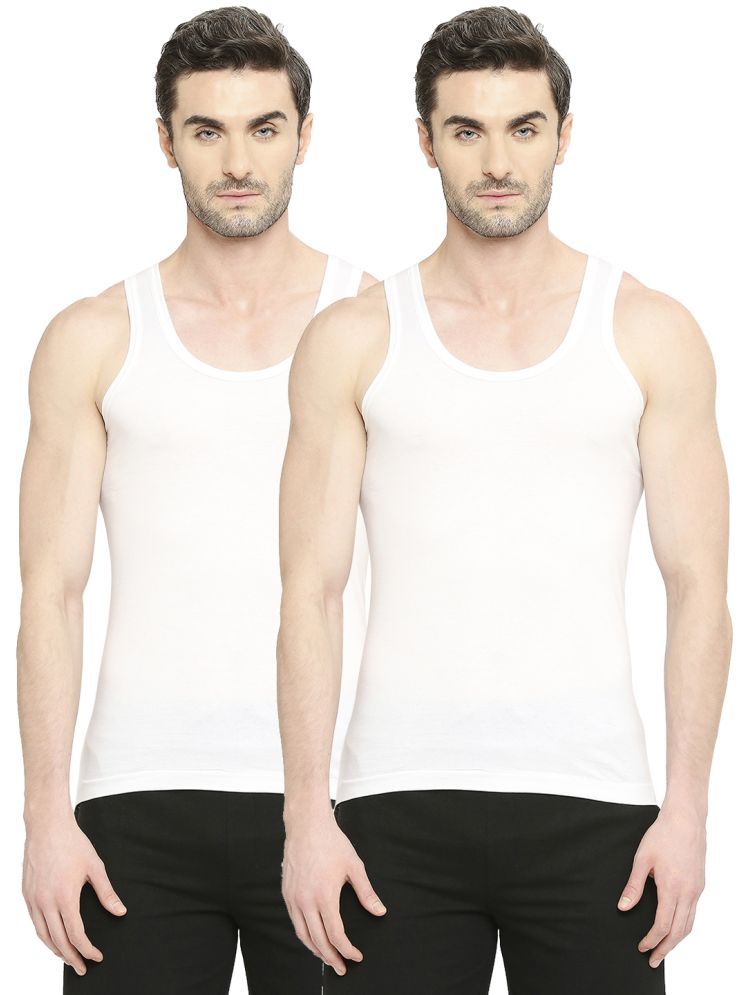     			VIP Pack of 2 Cotton Men's Vest ( White ) Bonus Classic