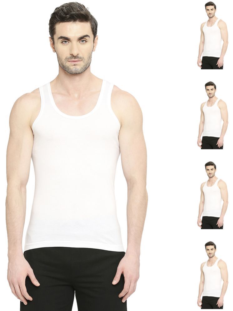     			VIP Pack of 5 Cotton Men's Vest ( White ) Bonus Premium