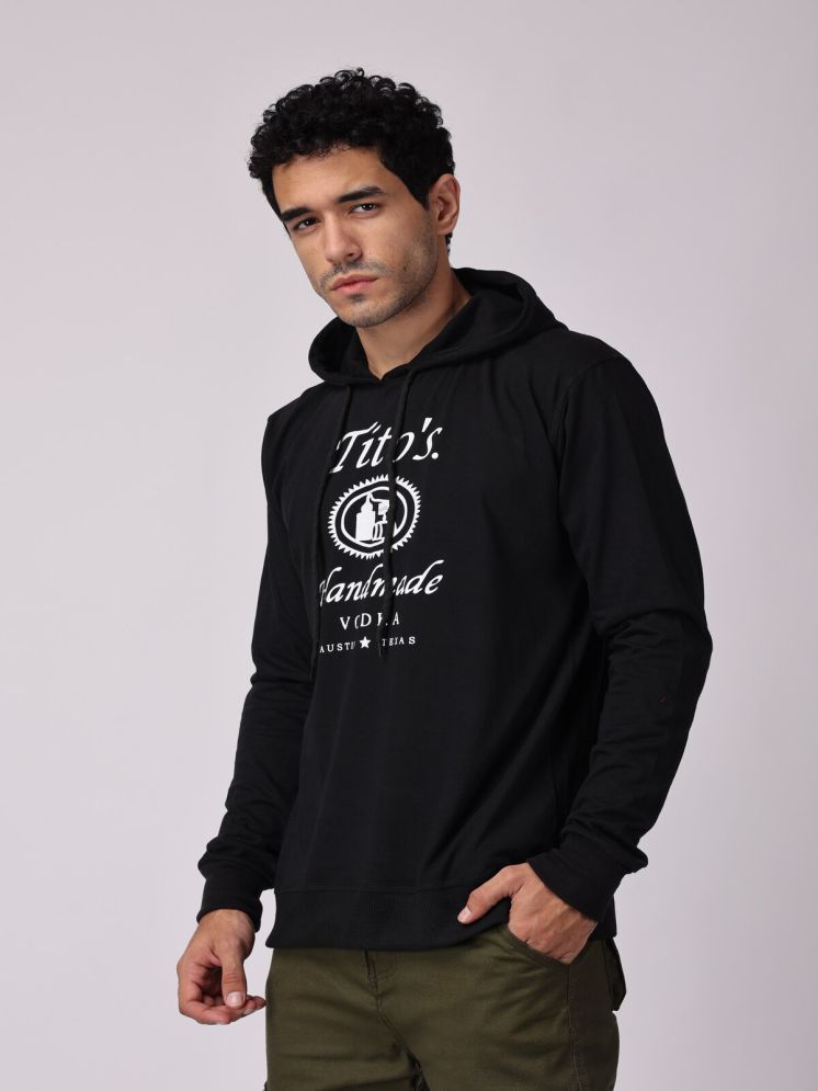     			yellow tree Polyester Hooded Men's Sweatshirt - Black ( Pack of 1 )