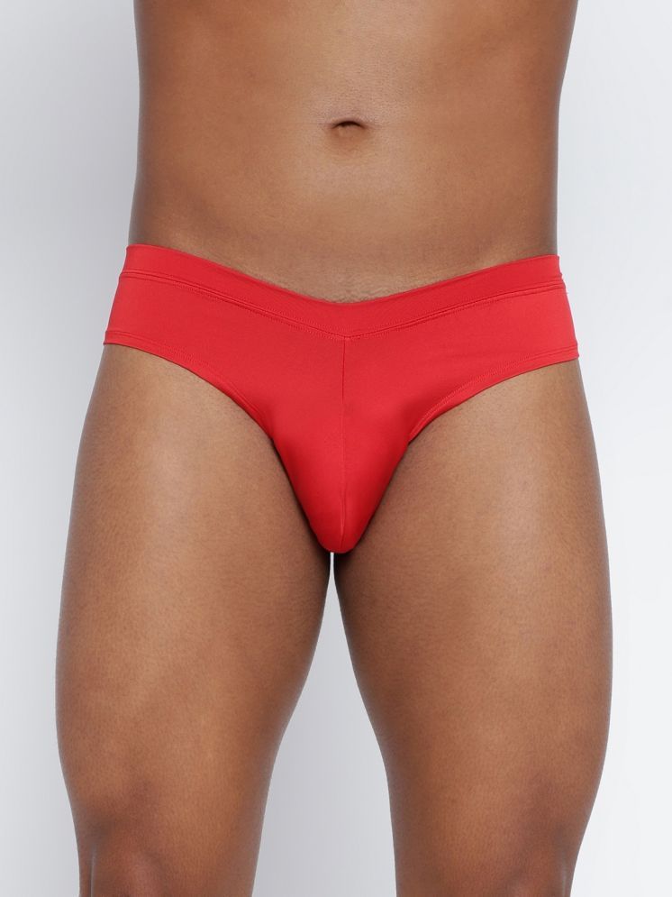     			BASIICS By La Intimo Polyester Men's Briefs ( Red )