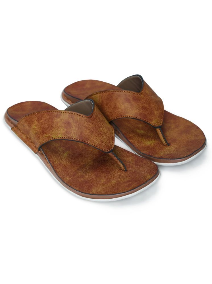     			STEPHORN Tan Men's Thong Flip Flop