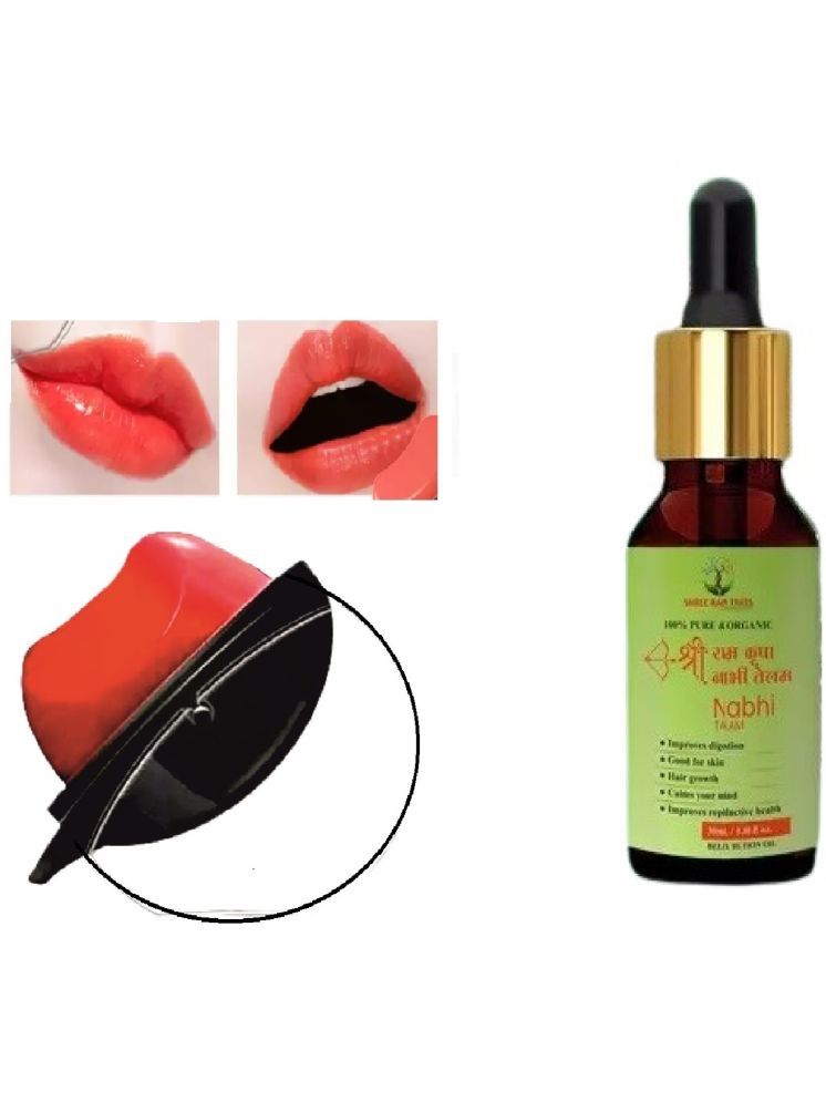     			Shree Ram Kirpa Nabhi Oil Good For Skin & AppleDesign Red Lipstick, Creamy Look for Girls/Women 30ml Combo of 2