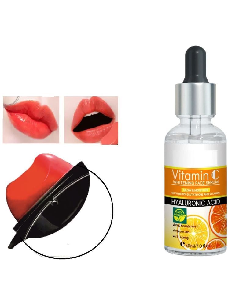     			Vitamin C Face Whitening Serum 30ml & AppleDesign Red Lipstick Waterproof for Women & Girls Combo of 2