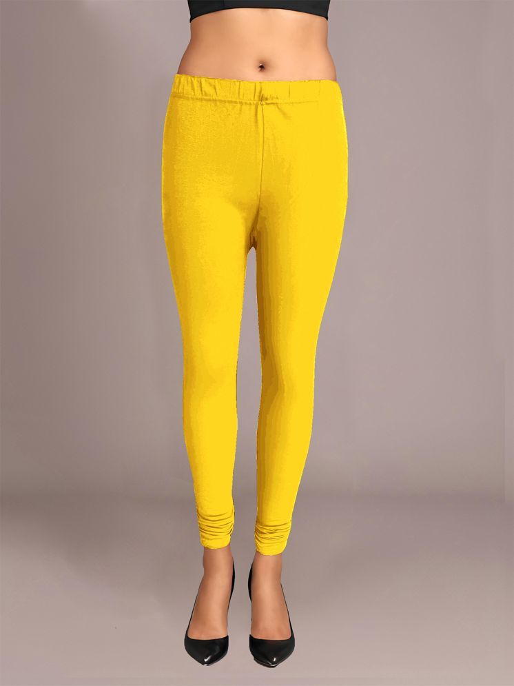     			Colorscube - Yellow Cotton Women's Leggings ( Pack of 1 )