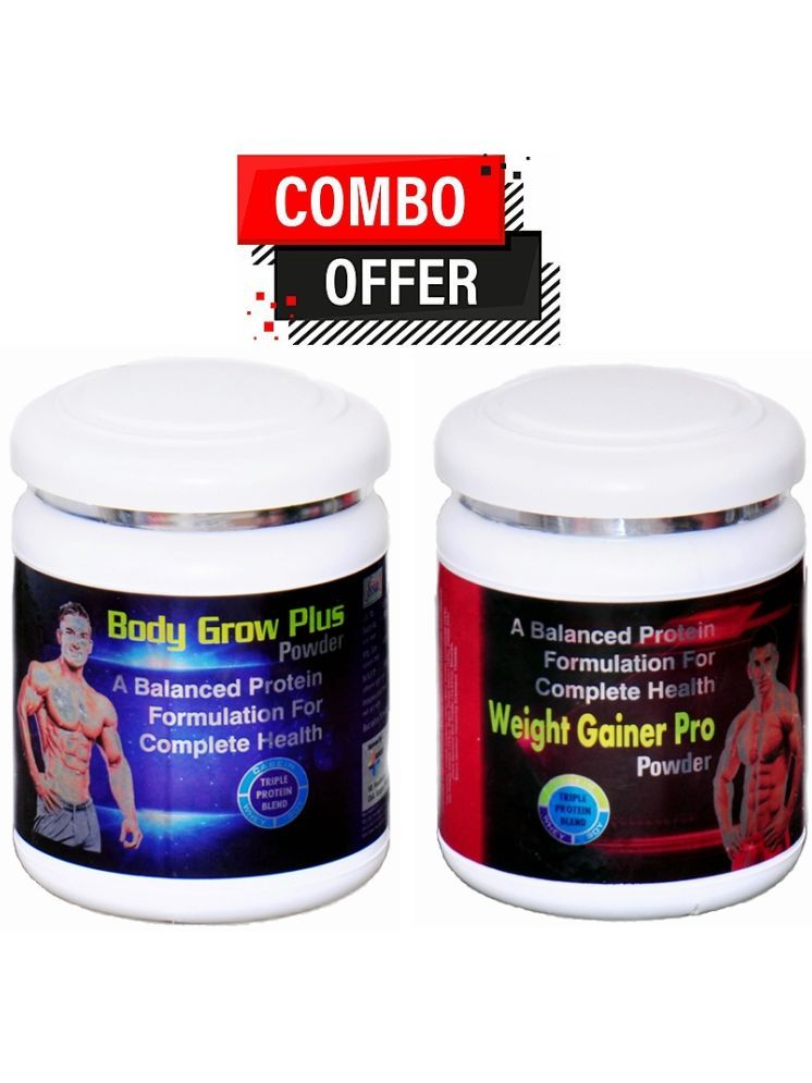     			Dr. Chopra Rikhi Body Grow Plus Powder 300gm & Weight Gainer Pro Powder 300 gm Chocolate Single Pack