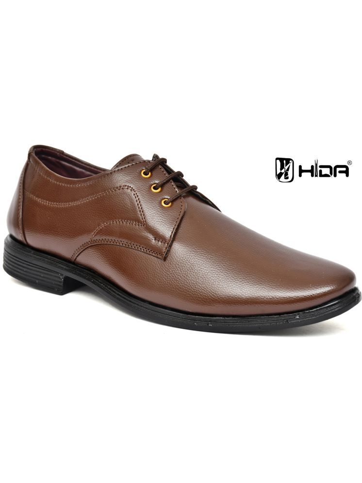     			Frencho Brown Men's Derby Formal Shoes