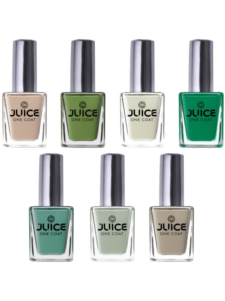     			Juice Nail Paint 11ml Each (Pack of 7) (Merlot, Sea Green, Lawn Green, Olive, Peach, Mink, Pistachio)