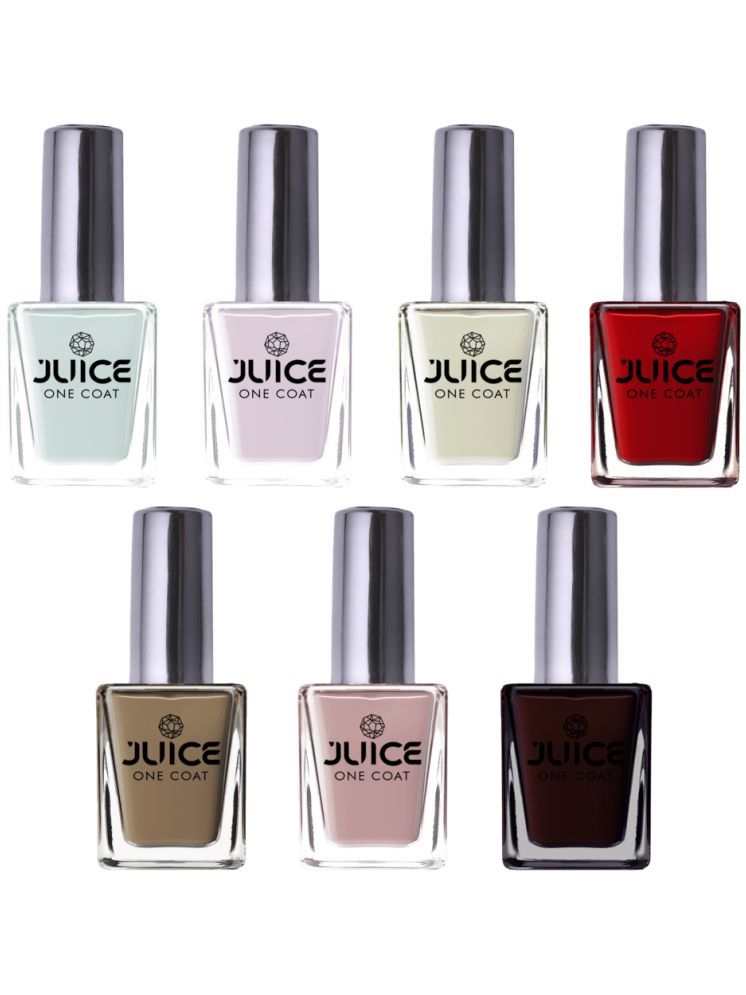     			Juice Nail Paint 11ml Each (Pack of 7) (Merlot, Dusk-hue, Brown Beige, Crimsom Red, Cloud Grey, Pink Rose, Deep Brown)