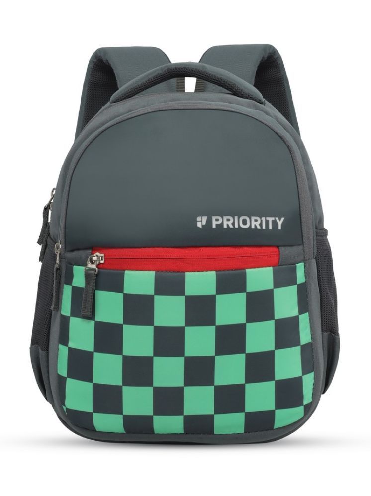     			Priority Grey PU Backpack For Kids