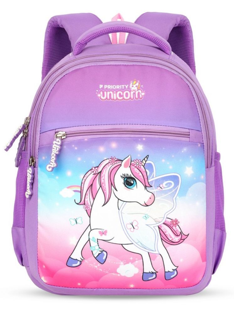     			Priority Lavender PU Backpack For Kids