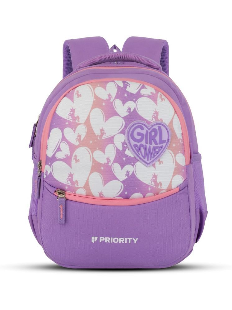     			Priority Lavender PU Backpack For Kids