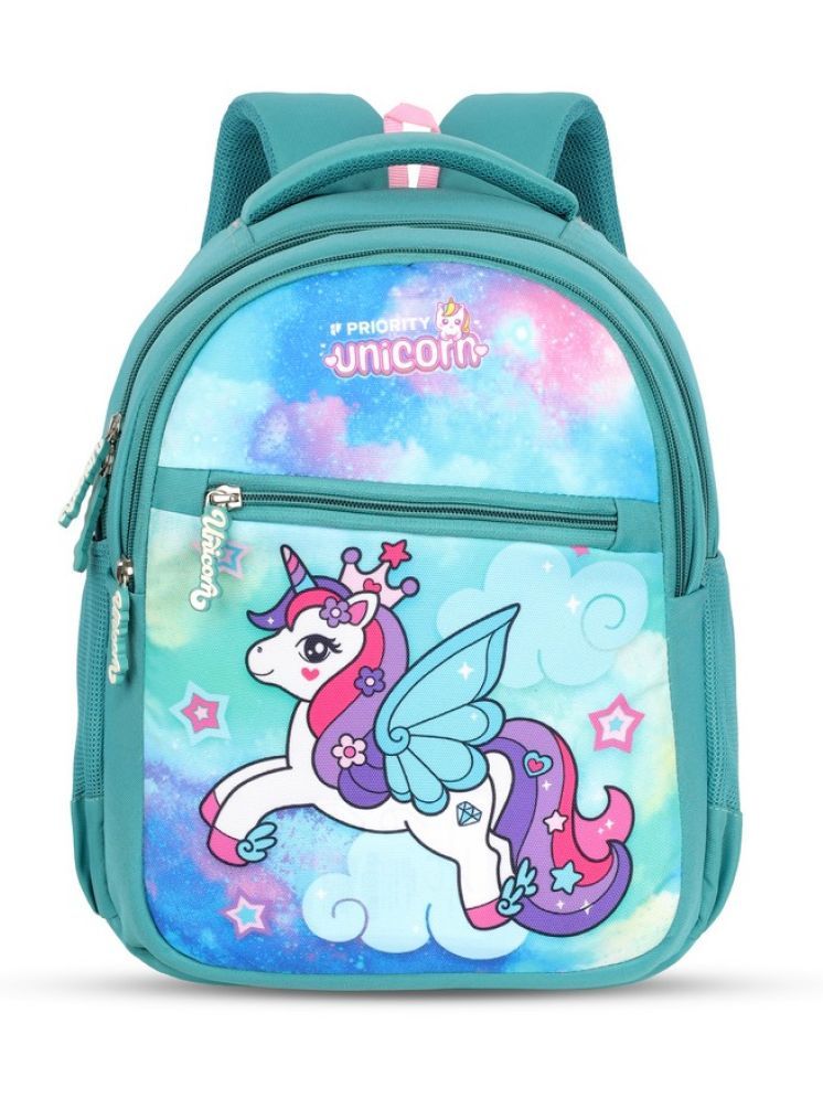     			Priority Mint Green PU Backpack For Kids