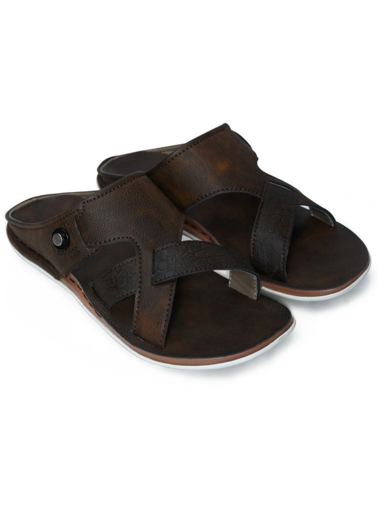     			STEPHORN Brown Men's Leather Slipper